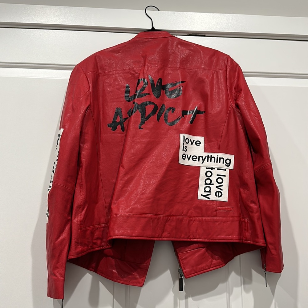 Red leather jacket - Picture 2 of 2